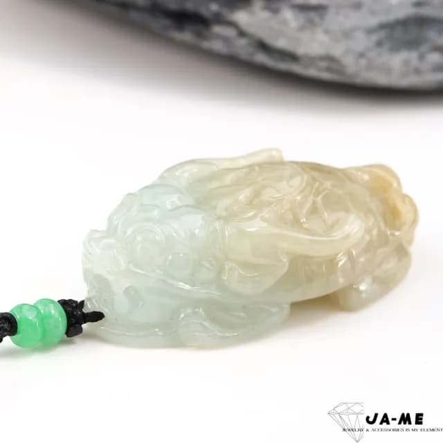 【JA-ME】天然A貨緬甸翡翠招財化煞龍龜玉墜(77購物節/禮物/現貨)
