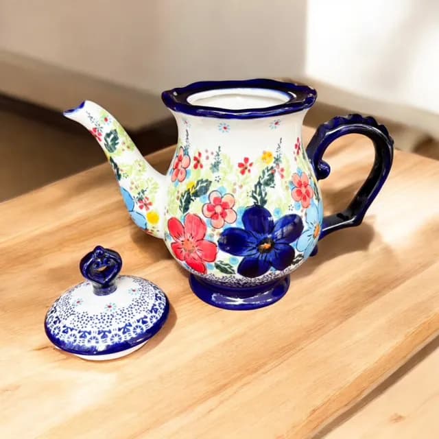 【Royal Duke】波蘭風手繪藝術盛夏陶瓷茶壺(入厝禮 交換禮物 茶杯 禮品)