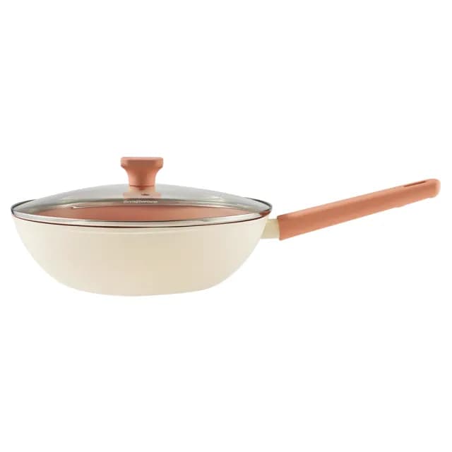 【CorelleBrands 康寧餐具】SNAPWARE Roselle優雅鈦不沾炒鍋-28cm(含鍋蓋)