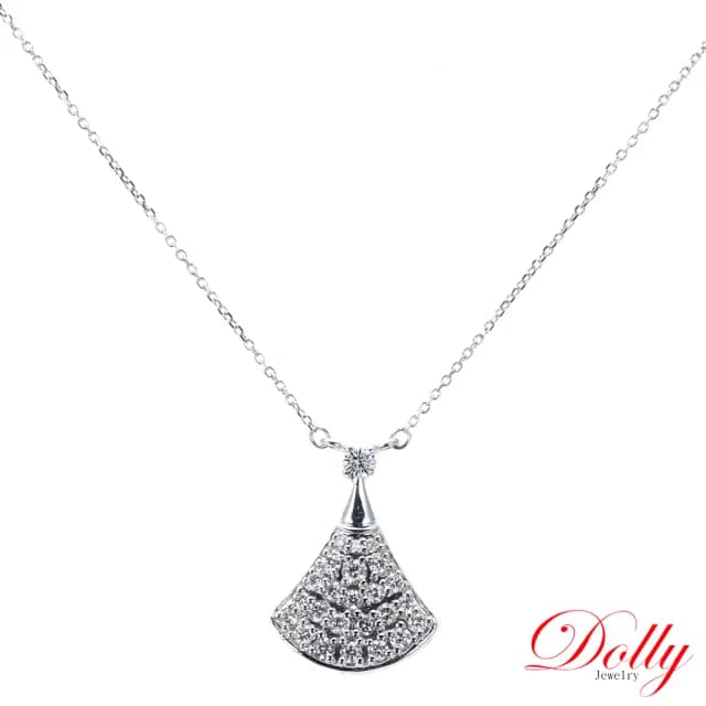 【DOLLY】情人節禮物 0.65克拉 天然鑽石 F/VS2 18K金項鍊(母親節 情人節 交換禮物首選)