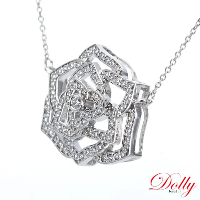 【DOLLY】情人節禮物 0.35克拉 天然鑽石 E/VS2 14K金項鍊(母親節 情人節 交換禮物首選)