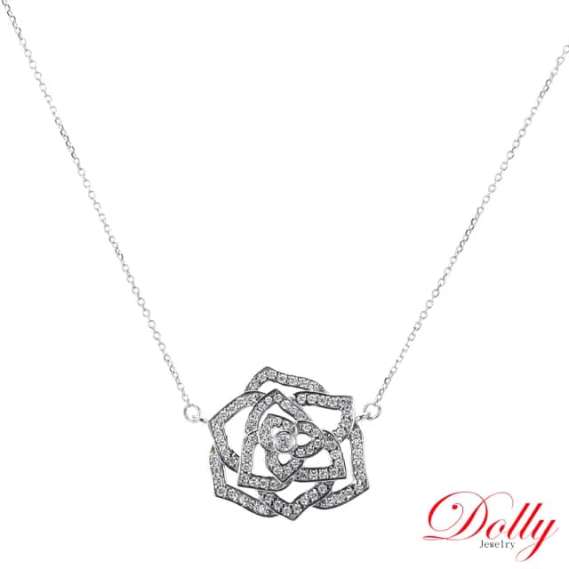 【DOLLY】情人節禮物 0.35克拉 天然鑽石 E/VS2 14K金項鍊(母親節 情人節 交換禮物首選)