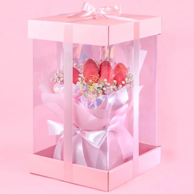 【My Dear草莓花束】Popping Pink 跳跳草莓花束禮盒組(水果花束/情人節/告白/生日禮物/超人氣花束/草莓)