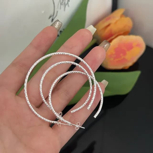【MoonDy】父親節禮物 飾品 耳環 純銀耳還 女生耳環 圈圈耳環 抗過敏耳環 耳圈 小眾設計 穿搭配件 氣質耳環