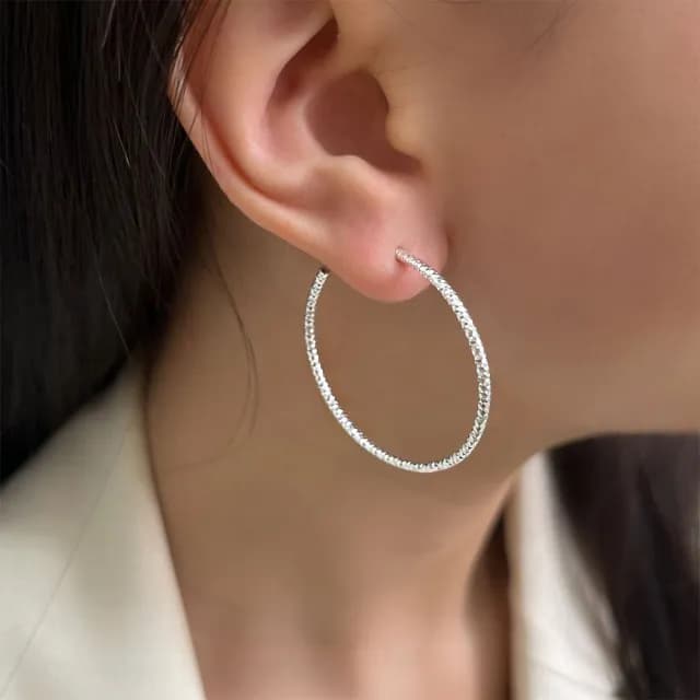 【MoonDy】父親節禮物 飾品 耳環 純銀耳還 女生耳環 圈圈耳環 抗過敏耳環 耳圈 小眾設計 穿搭配件 氣質耳環