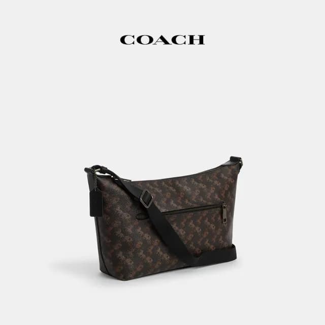 【COACH】蔻馳官方直營 FINN經典Logo馬車圖案斜背手袋 斜背包 側背包 斜挎包-Qb/松露色 混合色(CBX15)