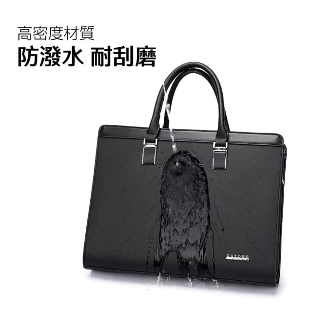 【BONum 博紐】父親節禮物 男仕商務休閒細紋三主袋兩用包加大款(公事包 型男 上班 休閒 商務 筆電)