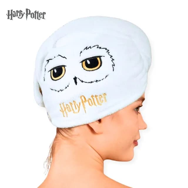 【Harry Potter 哈利波特】正版授權周邊貓頭鷹刺繡浴帽擦頭包頭巾(閨蜜女兒女友老婆聖誕交換生日禮物)