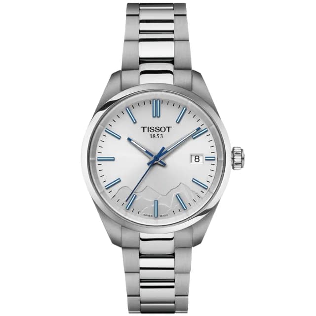 【TISSOT 天梭 官方授權】PR100 少女峰 石英對錶 七夕 情人節 送禮 推薦(T1504101103100+T1502101103101)