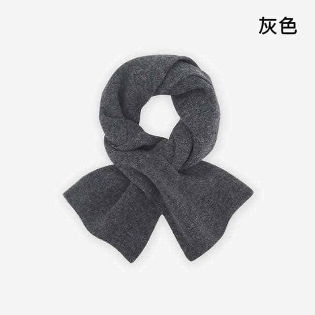 【VEDINA】100%純羔羊毛 純色簡約極暖純羊毛脖圍 18*76 cm(米白紫棕咖啡灰素色/圍脖圍巾)