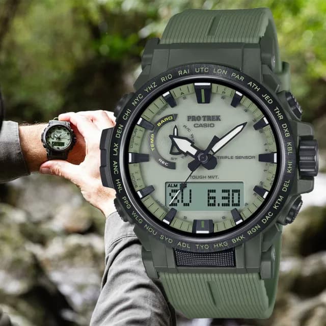 【CASIO 卡西歐】PROTREK 太陽能 多功能登山腕錶 父親節 禮物  送禮 推薦(PRW-61LD-3)