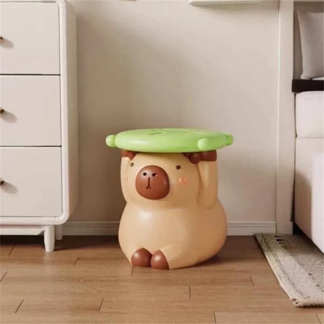 【超微米】卡通凳子 卡皮巴拉換鞋凳 玄關客廳落地擺件 家居飾品 喬遷新居搬家禮物(可愛卡皮巴拉換鞋凳)