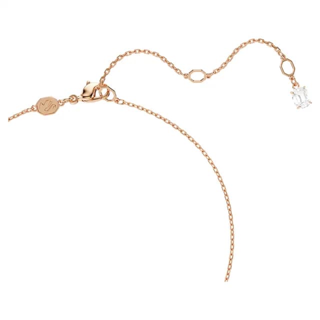 【SWAROVSKI 施華洛世奇】Swan 天鵝優雅律動 粉紅色水晶項鍊(5732414)