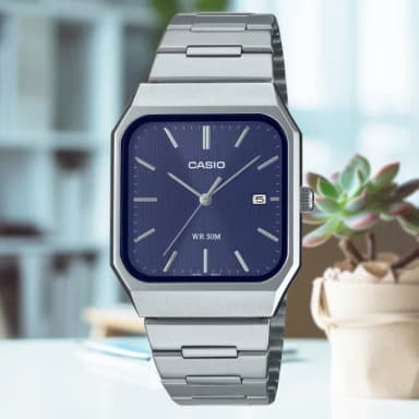 【CASIO 卡西歐】標準型 三針 方形手錶 學生錶 考試用錶 畢業禮物 送禮(MTP-B185D-2A1V)
