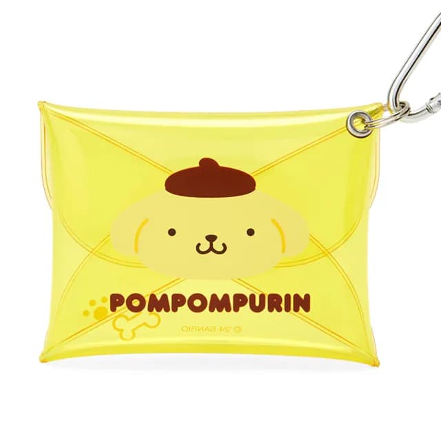 【SANRIO 三麗鷗】情人節禮物 PVC迷你透明收納包 零錢包（附扣環）布丁狗