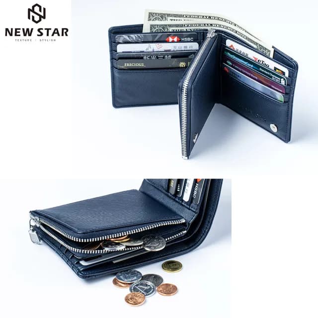 【NEW STAR】質感輕量防盜刷友善皮革短夾 零錢 男 女 男皮夾 現貨 CA166(錢包 情人節 禮物)