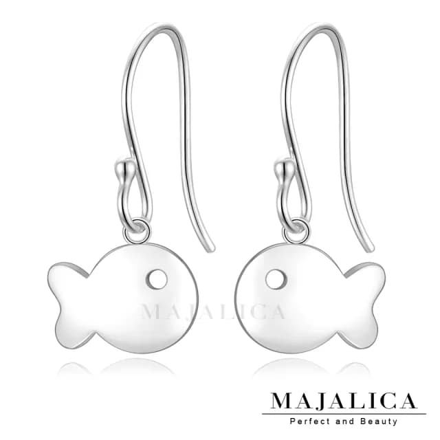 【Majalica】純銀耳環．交換禮物．悠游小魚(二款任選)