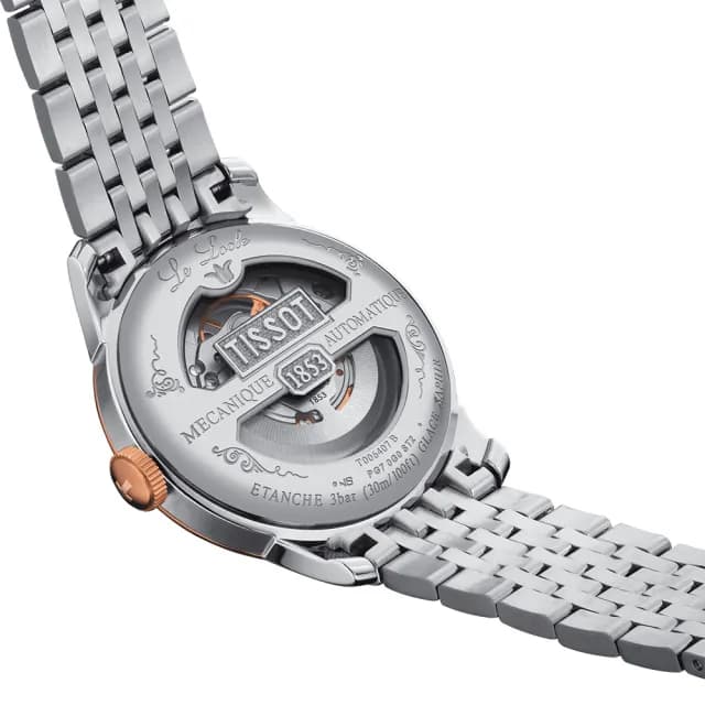 【TISSOT 天梭】Le Locle 80小時動力儲存開芯鏤空機械錶 七夕 情人節禮物(T0064072203302)