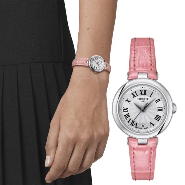 【TISSOT 天梭】BELLISSIMA SMALL LADY 羅馬石英女錶 手錶 送禮 推薦(T1260101601301)