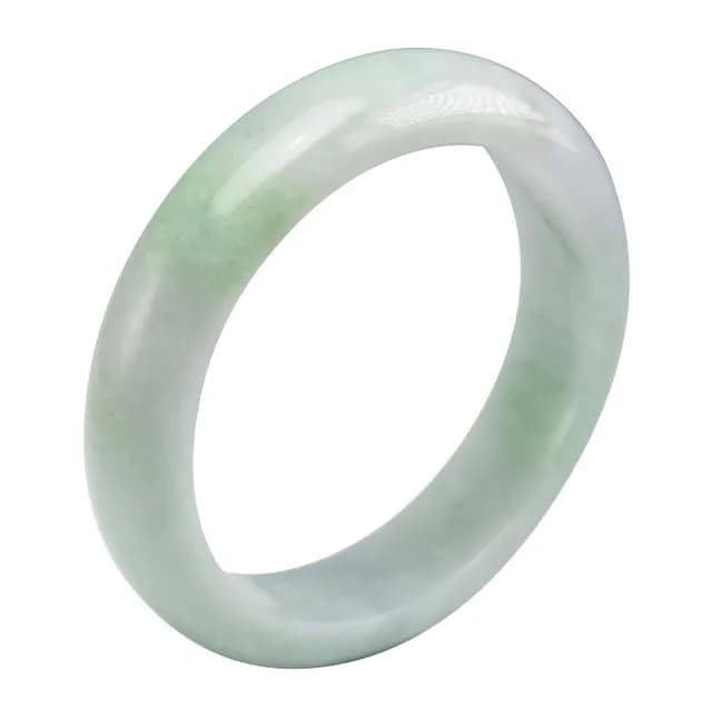 【漢石齋】情人節禮物 天然翡翠A貨 手鐲玉鐲 飄花種 福 利 品(手圍17.7/版寬14.5mm)