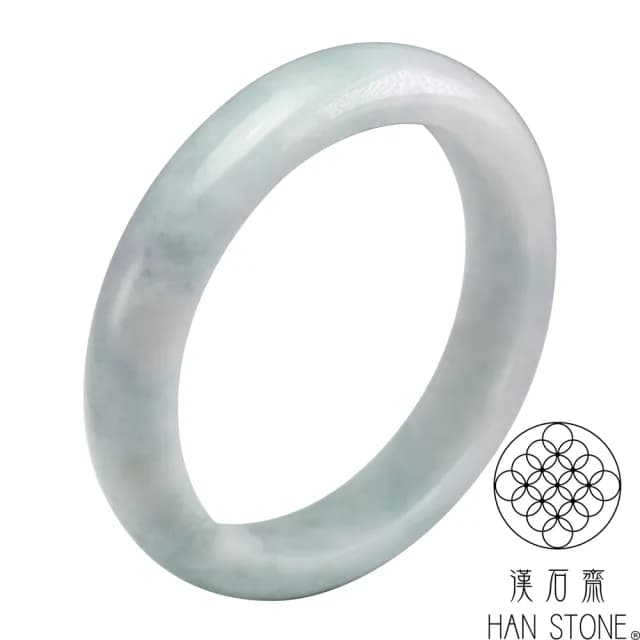 【漢石齋】情人節禮物 天然翡翠A貨 手鐲玉鐲 春帶彩種 福 利 品(手圍18.5/版寬13.2mm)