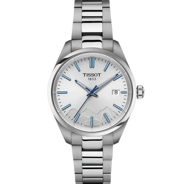 【TISSOT 天梭】PR100 Jungfraujoch 少女峰系列特別款石英手錶-34mm 女錶 畢業 禮物(T1502101103101)