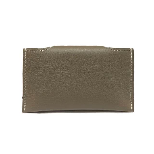【Hermes 愛馬仕】H084986CK 經典Iliade系列素色卡片夾/零錢包(大象灰)