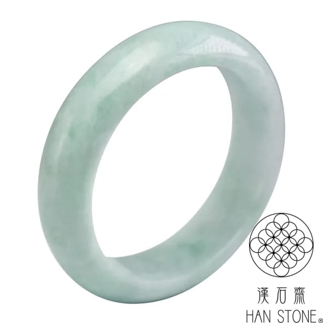 【漢石齋】情人節禮物 天然翡翠A貨 手鐲玉鐲 飄花種(手圍17.8/版寬17mm)