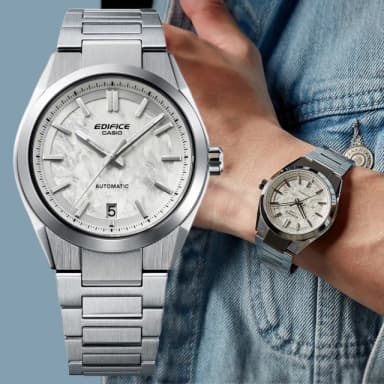 【CASIO 卡西歐】EDIFICE 鍛造碳質感 三針 機械錶 男錶 手錶 畢業禮物 送禮(EFK-100D-7A)