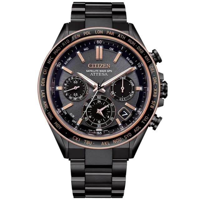 【CITIZEN 星辰】GPS衛星對時 鈦金屬 光動能腕錶 父親節禮物(CC4074-61W 限量)