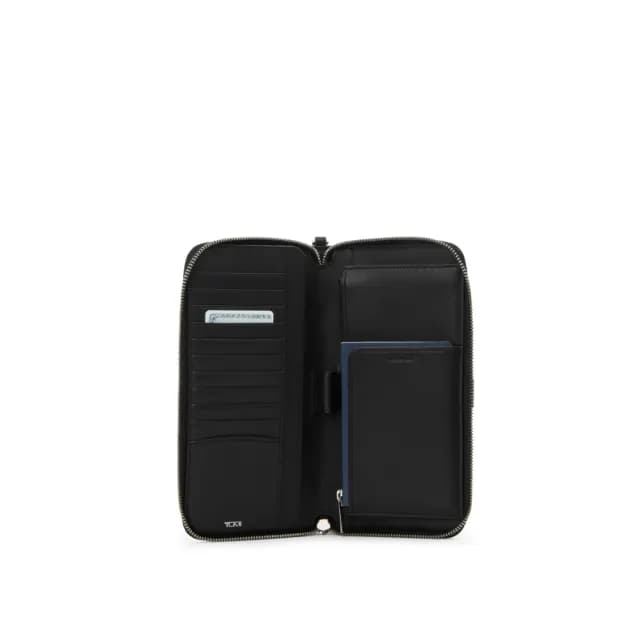 【TUMI】BELDEN SLG 旅行皮革錢包-黑色/青銅色(TUMI 官方旗艦店)