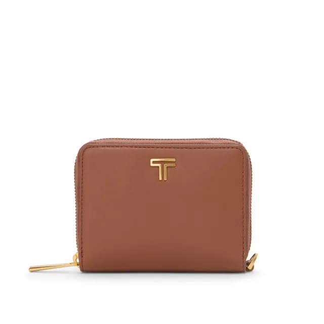 【TUMI】BELDEN SLG 三摺全拉鍊皮革錢包-磚紅色(TUMI 官方旗艦店)