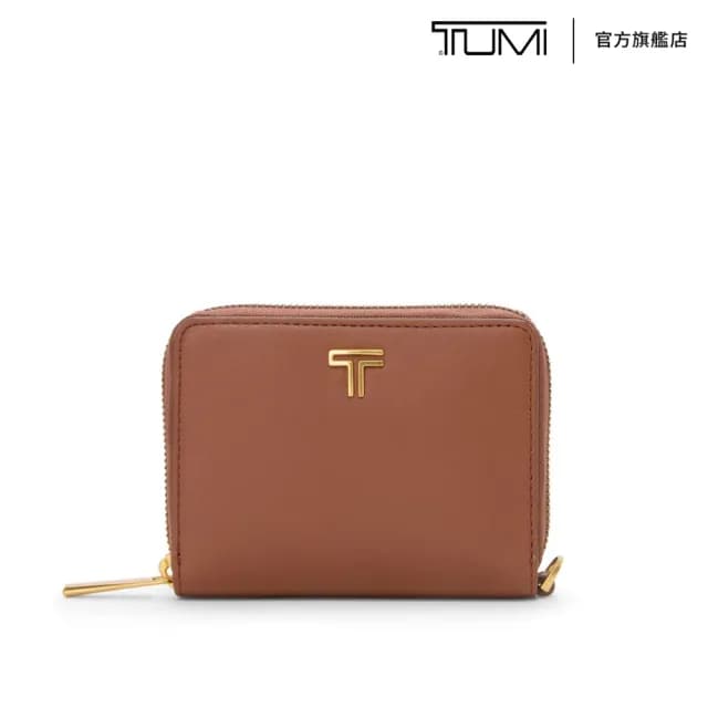 【TUMI】BELDEN SLG 三摺全拉鍊皮革錢包-磚紅色(TUMI 官方旗艦店)