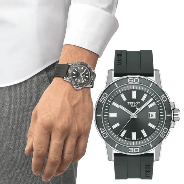 【TISSOT 天梭】Supersport 大三針簡約石英手錶-44mm 禮物 送禮 推薦(T1256101708100)