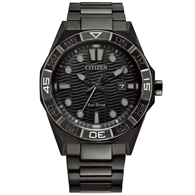 【CITIZEN 星辰】GENTS系列 海浪紋 光動能腕錶 父親節 禮物 送禮 推薦(AW1855-52E)