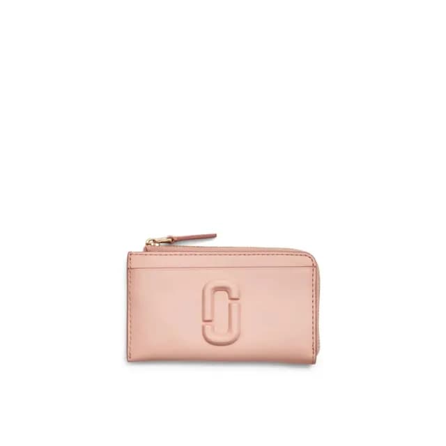 【MARC JACOBS】官方直送 J MARC 玫瑰粉多功能拉鍊錢包