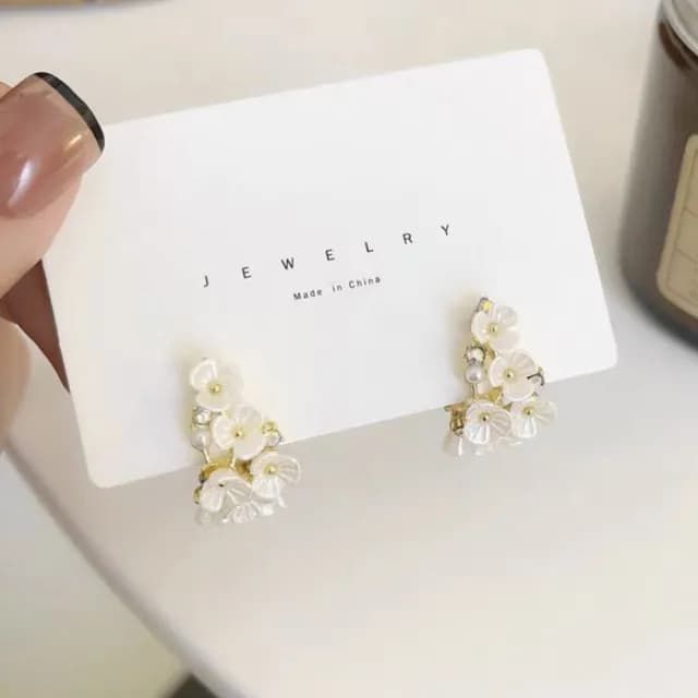 【BBHONEY】日韓甜美花朵珍珠耳環飾品(韓風耳飾)