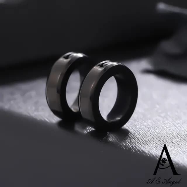 【ANGEL】光面閃耀耳扣型不鏽鋼無耳洞耳骨耳環(5色可選)