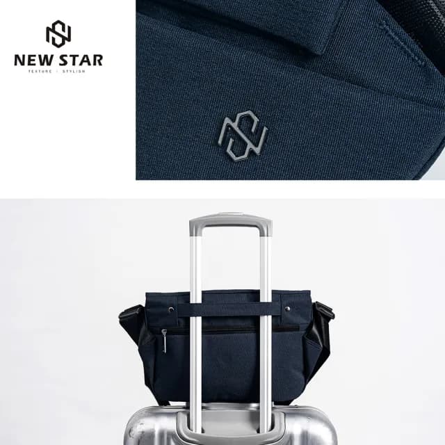 【NEW STAR】簡約防潑水雙層機能磁吸側背包包 郵差包 男 女 男包 現貨 BL180(防水包 斜背包)