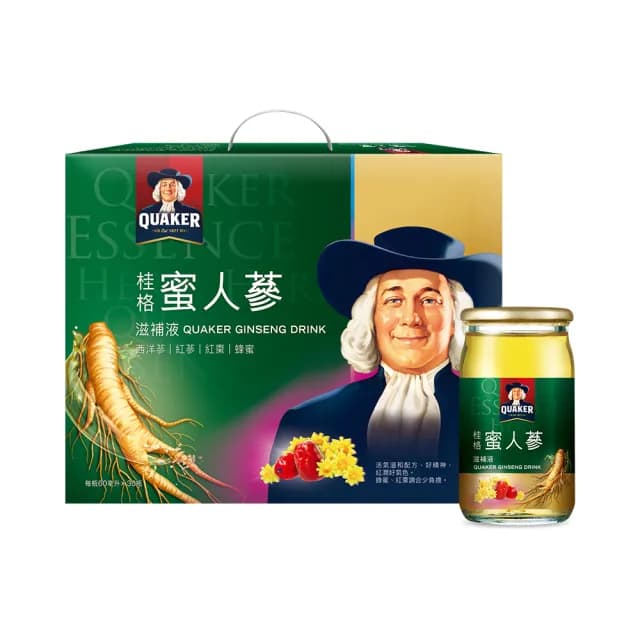 【QUAKER 桂格】養氣蜜人蔘滋補液禮盒60ml×30入×1盒(共30入 送禮推薦)