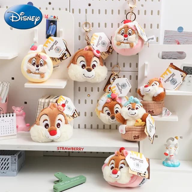 【Disney 迪士尼】父親節禮物 萌趣奇奇蒂蒂毛絨零錢包(耳機包/吊飾)