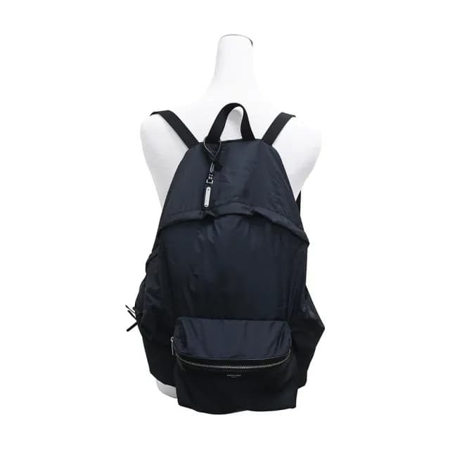 【YSL】YSL SAINT LAURENT拉鍊後背包(黑)
