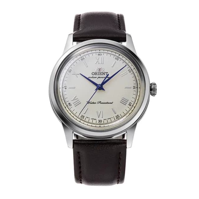 【ORIENT 東方錶】ORIENT 東方錶 Quartz Classic系列 75週年太陽能錶 皮帶款 米色- 38.4mm(RA-WK0003G)