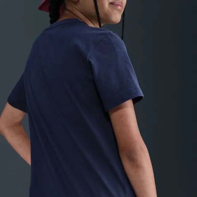 【NIKE 耐吉】短袖上衣 童裝 大童 男女童 K NSW TEE BOXY PKT 藍 HV5225-410