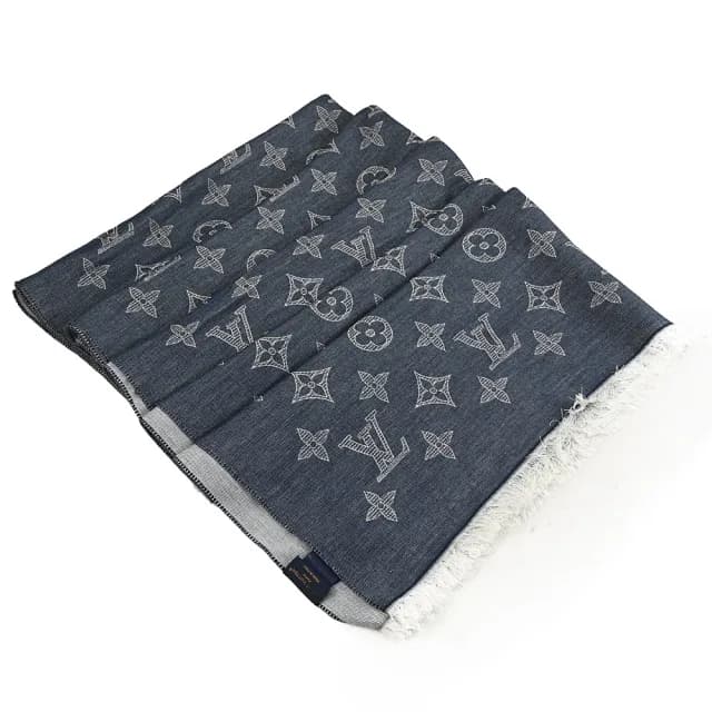 【Louis Vuitton 路易威登】LV M78474 Monogram 品牌LOGO緹花雙面保暖披肩長圍巾(現貨)