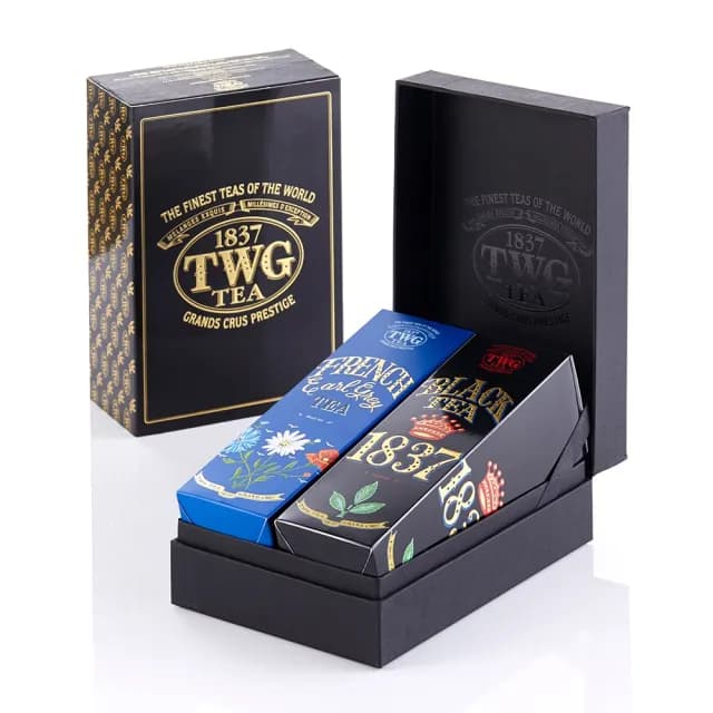 【TWG Tea】時尚茶罐雙入禮盒組 1837紅茶100g+法式伯爵茶100g(紅茶)