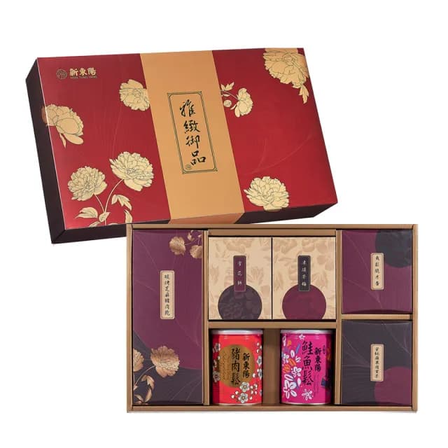【新東陽】雅緻御品禮盒3號-共3盒(豬肉鬆/豬肉乾 中秋月餅 伴手禮)