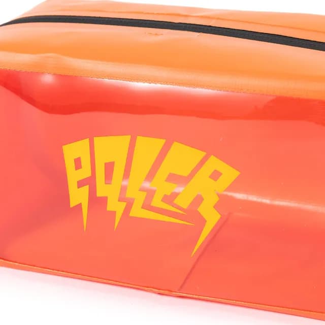 【POLER STUFF】情人節禮物 日本限定 POLER HIGH&DRY PVC CLEAR POUCH 防水透明多用途隨身收納包(橘色)