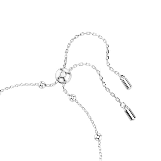 【SWAROVSKI 施華洛世奇】Una Angelic 手鏈 圓形切割 白色 鍍白金色(情人節禮物)