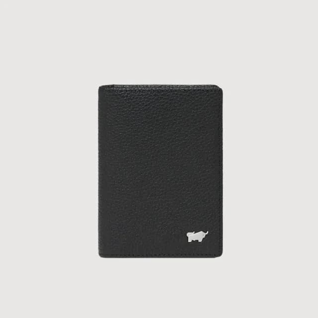 【BRAUN BUFFEL 德國小金牛】台灣總代理 諾瓦-A 名片夾-黑色(88父親節禮物 男包皮夾/BF564-140-BK)